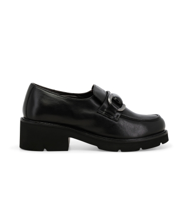 Mocassino donna in pelle nero 034329z