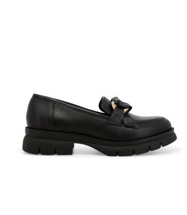 Mocassino donna in pelle nero 034340z