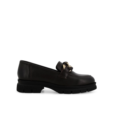 Mocassino donna in pelle marrone 034340z