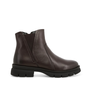 Stivaletto donna in pelle marrone 034345z