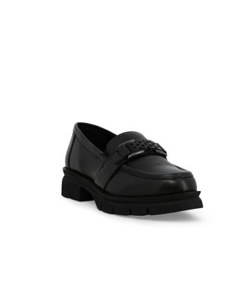 Mocassino donna in pelle nero 034353