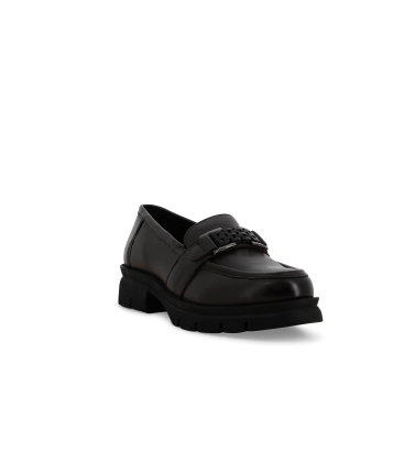 Mocassino donna in pelle marrone 034353