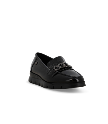 Mocassino donna in vernice nero 055001z