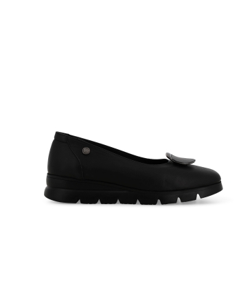 Decollete donna in morbida pelle nero 055004z