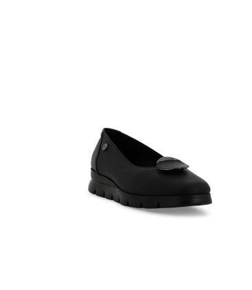 Decollete donna in morbida pelle nero 055004z