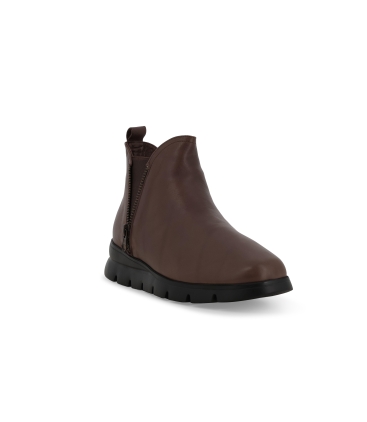 Stivaletto donna in morbida pelle marrone 055006z