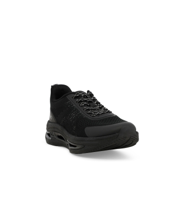 Sneakers in tessuto elastico nero 093404