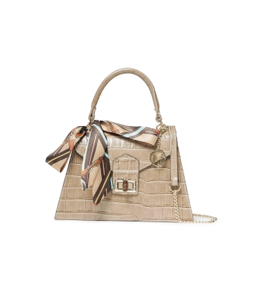 Borsa con manico in pelle beige taope bor500