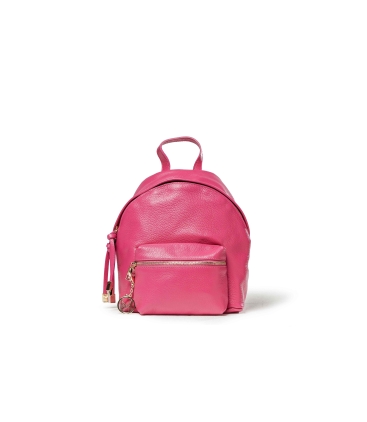 Zaino donna in pelle fucsia bor5356