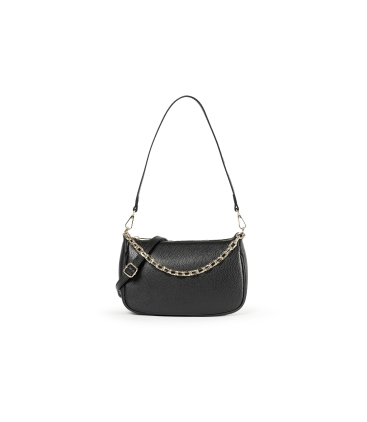Borsa con tracolla in pelle nero bor6348