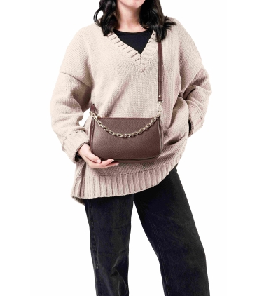 Borsa con tracolla in pelle bordo bor6348