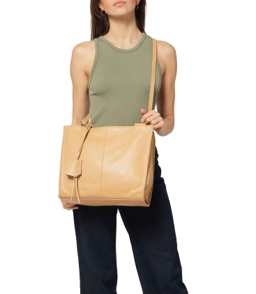 Borsa con tracolla in pelle nude bor842
