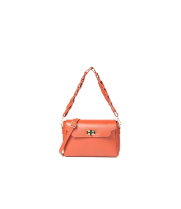 Borsa con tracolla in pelle mattone bor931