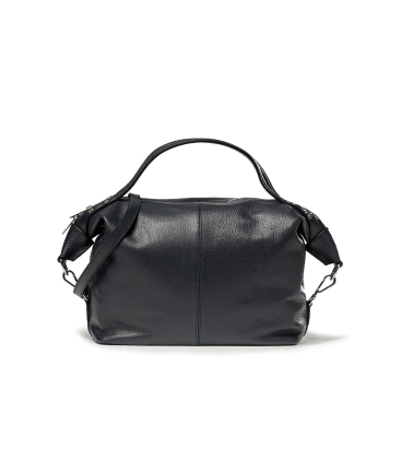 Borsa con manico o tracolla in pelle blu notte bor995