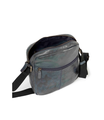 Borsello uomo in pelle blu navy cp316