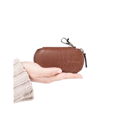 Portachiavi donna in pelle marrone cp630