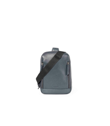 Borsello uomo in pelle blu navy cp810