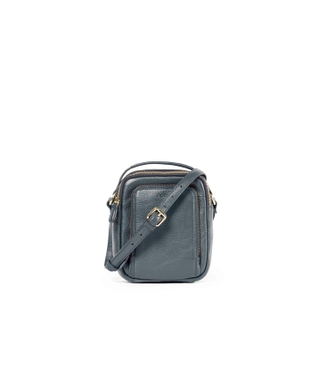 Borsello uomo in pelle blu navy cp811