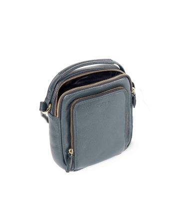 Borsello uomo in pelle blu navy cp811