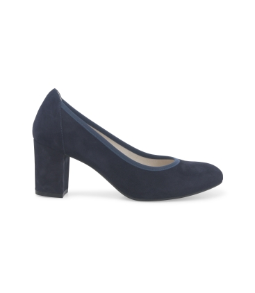 Décolleté donna in camoscio blu abyss d110z