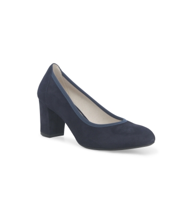 Décolleté donna in camoscio blu abyss d110z