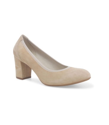 Décolleté donna in camoscio fondotinta d110z