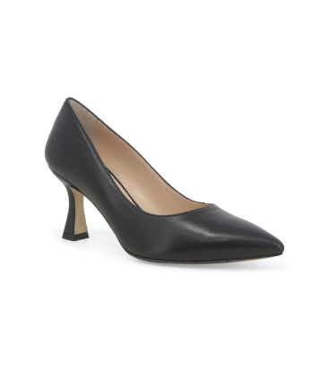 Décolleté donna  in pelle nero d160q