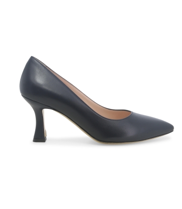 Décolleté donna  in pelle blu abyss d160q