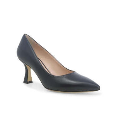 Décolleté donna  in pelle blu abyss d160q