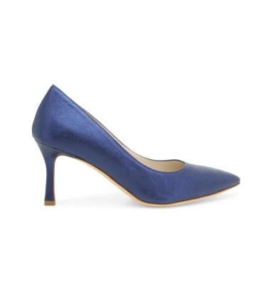 Décolleté donna  in pelle blu abyss d160q