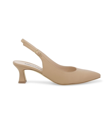 Décolleté donna slingback in pelle fondotinta d166z