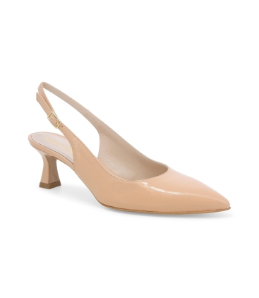 Décolleté donna slingback in pelle carne d166z