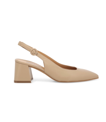 Décolleté donna slingback in pelle fondotinta d179q