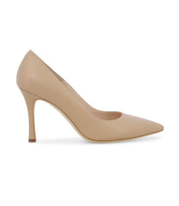 Décolleté donna slingback in pelle fondotinta d189q
