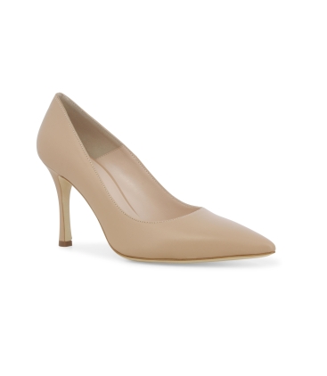 Décolleté donna slingback in pelle fondotinta d189q
