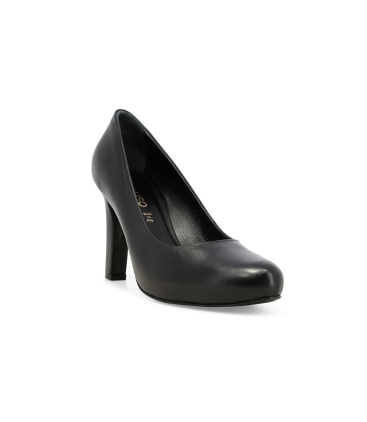 Décolleté donna in pelle nero d5058z