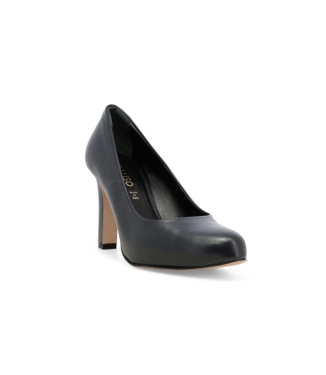 Décolleté donna in pelle blu notte d5058z