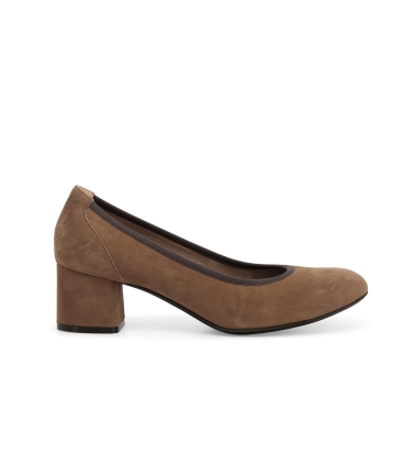 Décolleté donna in camoscio acero d5096z