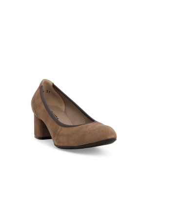 Décolleté donna in camoscio acero d5096z