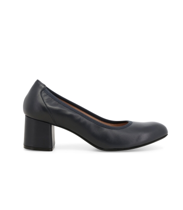 Décolleté donna in pelle blu notte d5096z