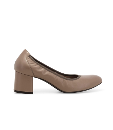 Décolleté donna in pelle acero d5096z