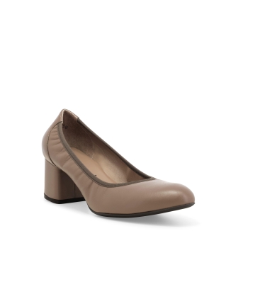Décolleté donna in pelle acero d5096z