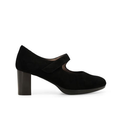 Décolleté donna in camoscio nero d5153
