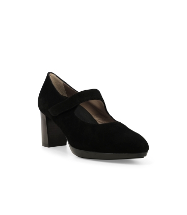 Décolleté donna in camoscio nero d5153