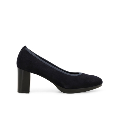 Décolleté donna in camoscio blu navy d5154