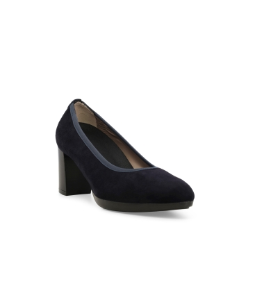 Décolleté donna in camoscio blu navy d5154