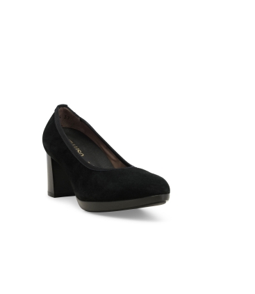 D&eacute;collet&eacute; donna in camoscio nero d5154