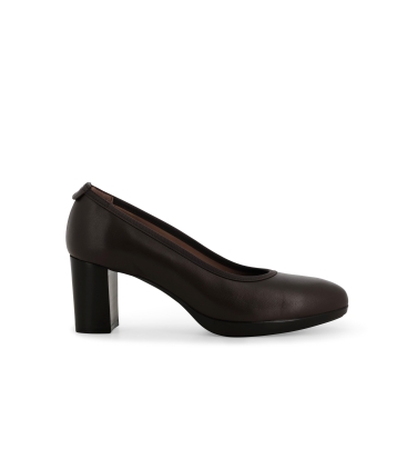 Décolleté donna in pelle marrone d5154