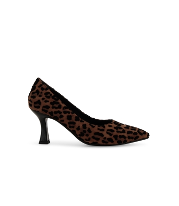 Décolleté donna in camoscio leopardo d5175z