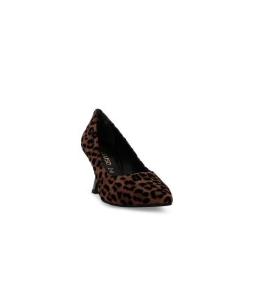 Décolleté donna in camoscio leopardo d5175z